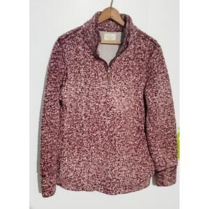Weatherproof Vintage Sherpa Fleece Jersey Lined  Pullover Size Small Cabincore